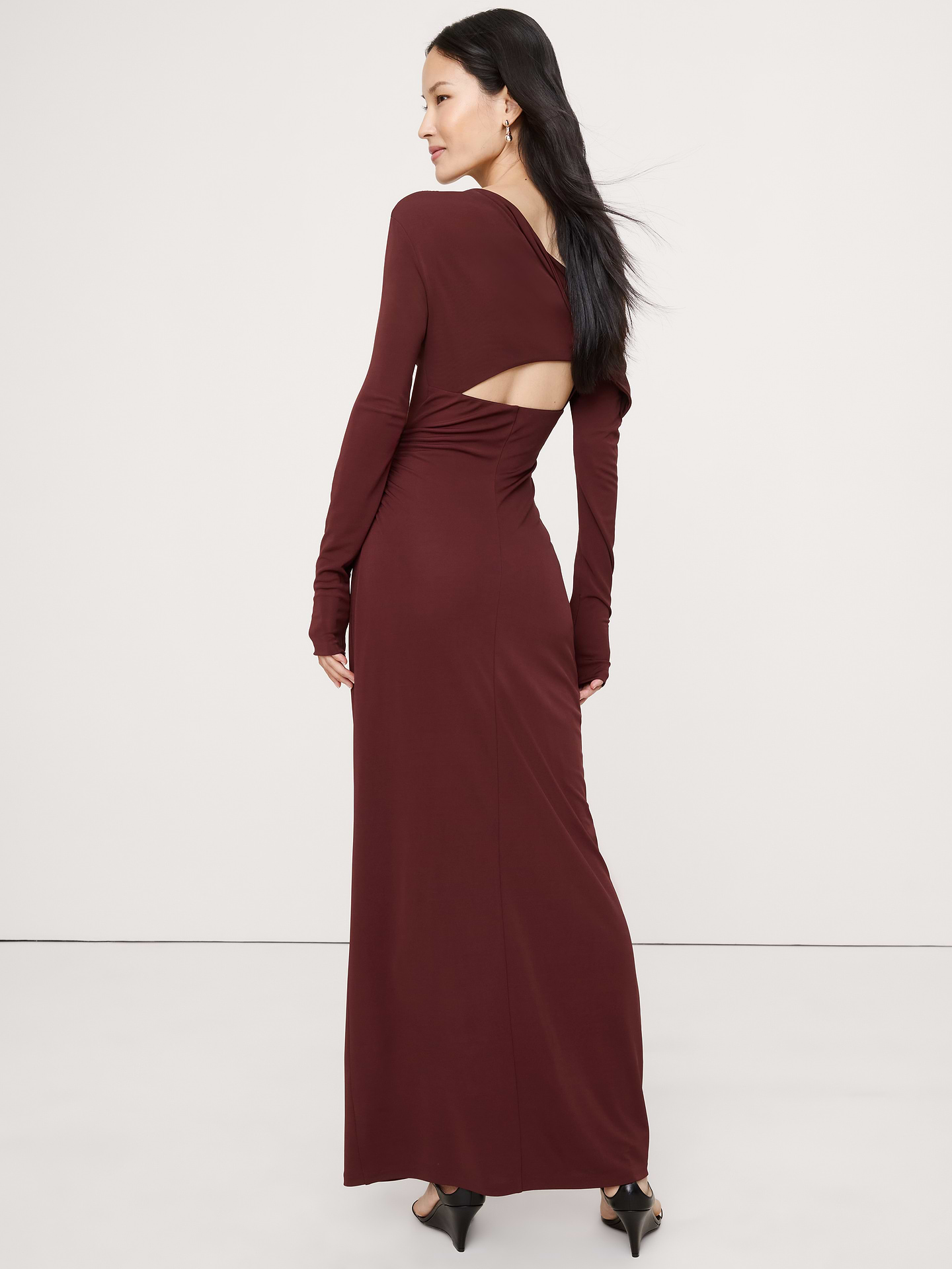 Image number 2 showing, Matte Jersey Open Back Maxi Dress