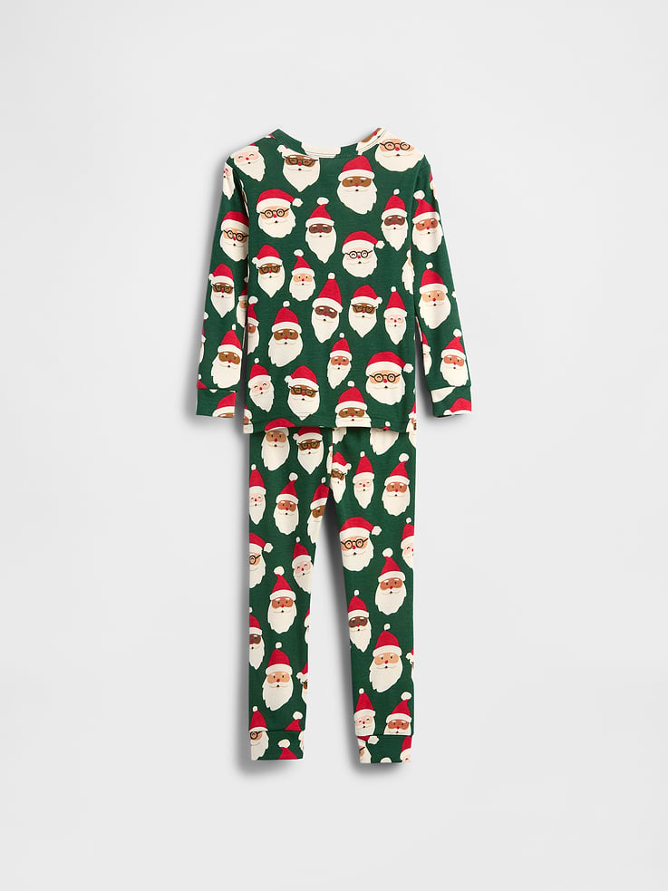 Image 2 of 5, Kids & Baby Organic Brushed Cotton Holiday PJ Set