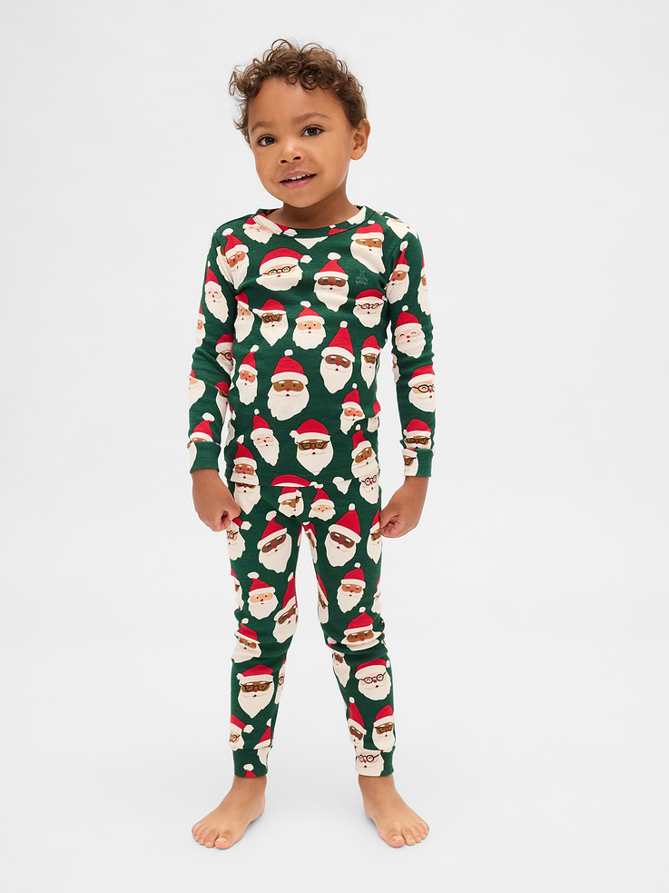 Image 3 of 5, Kids & Baby Organic Brushed Cotton Holiday PJ Set