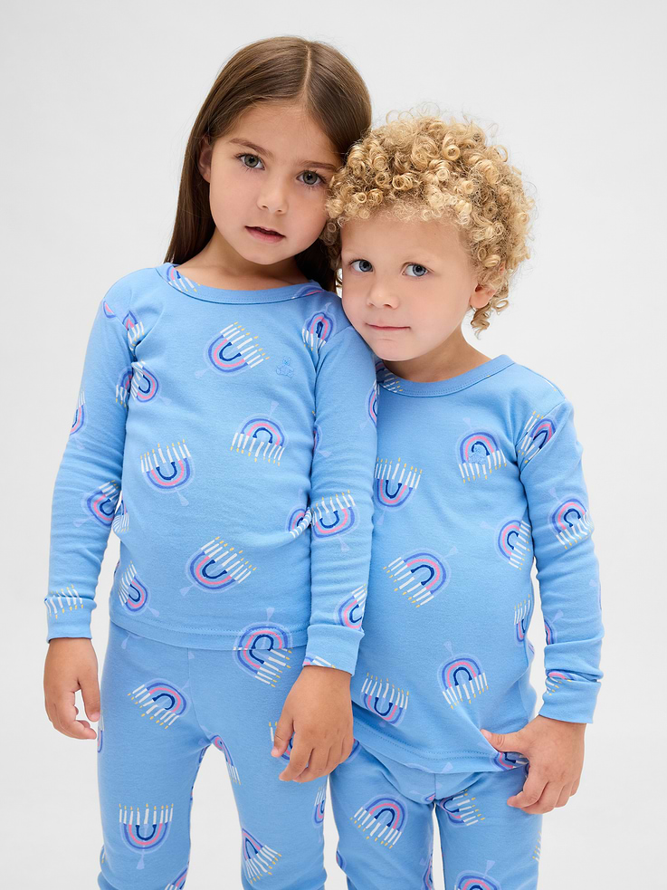 Image number 1 showing, Kids & Baby Organic Brushed Cotton Holiday PJ Set