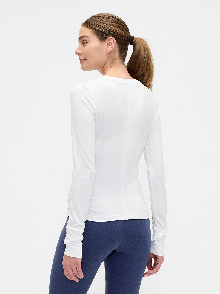 Image number 2 showing, GapFit Brushed Jersey Ruched T-Shirt