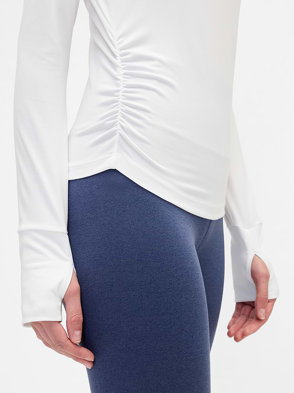 GapFit Brushed Jersey Ruched T-Shirt