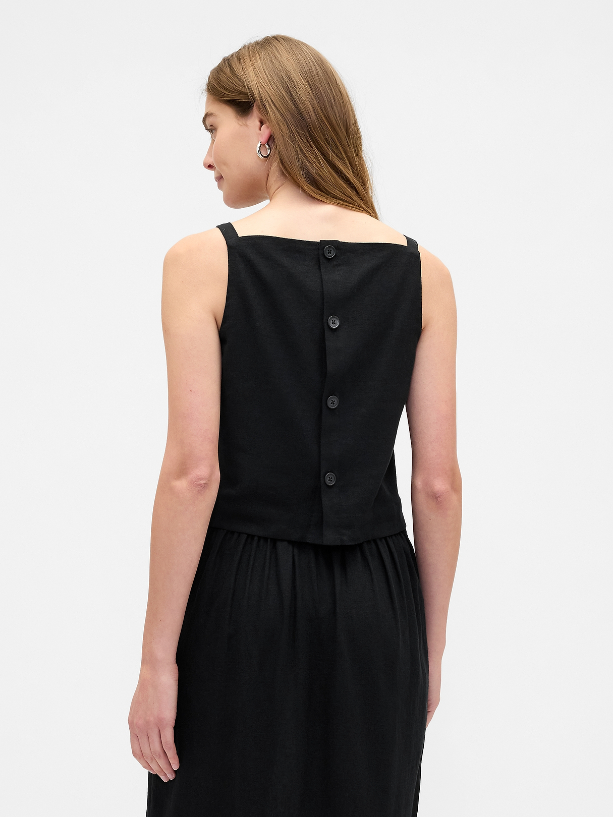 Linen-Blend Apron Top | Gap Factory