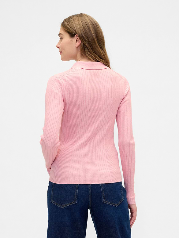 Ribbed Polo T-Shirt