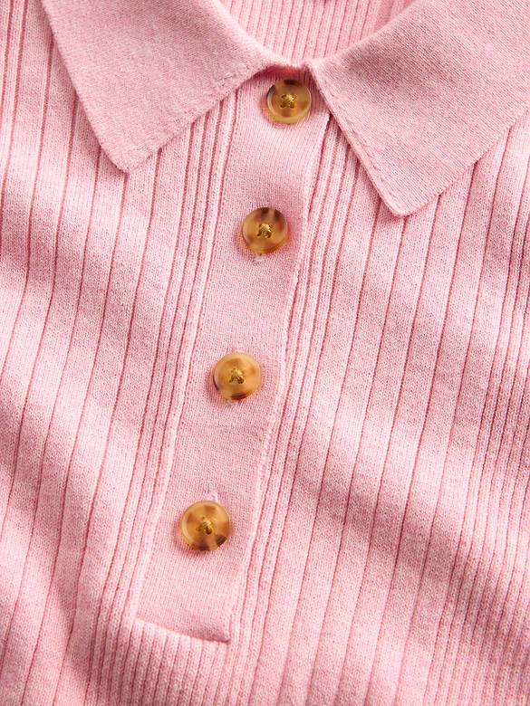 Ribbed Polo T-Shirt