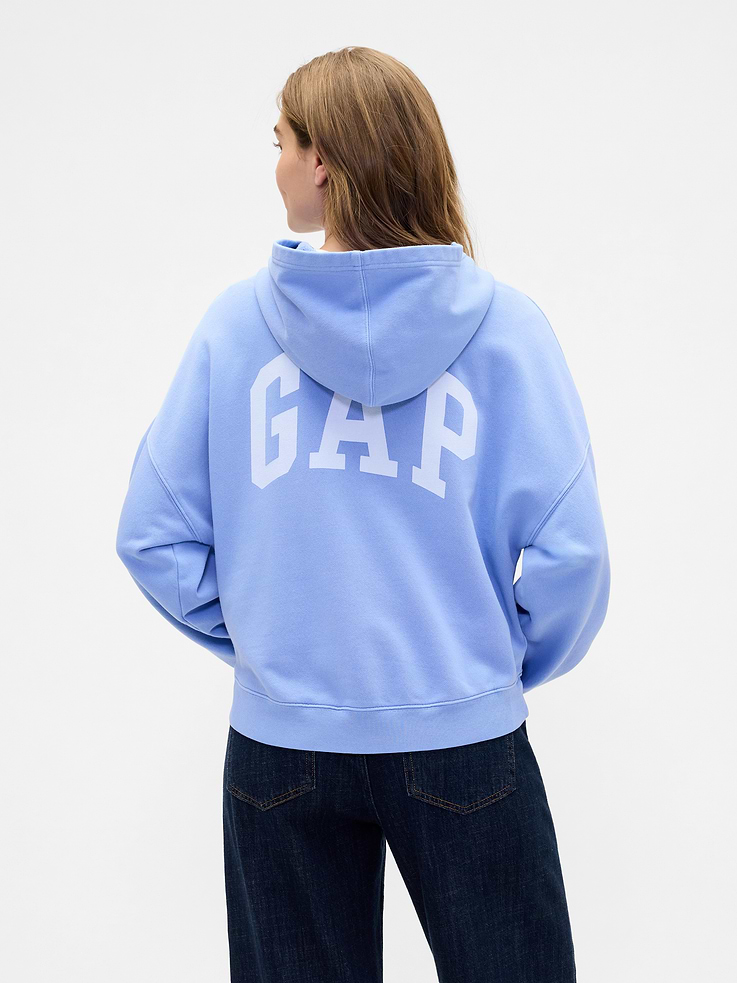 Image number 2 showing, Relaxed Gap Mini-Logo Cropped Hoodie