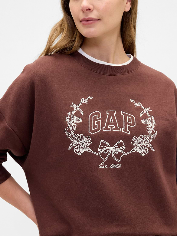 Relaxed Wedge Gap Logo Sweatshirt