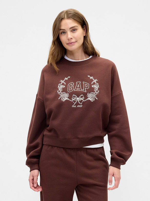 Relaxed Wedge Gap Logo Sweatshirt