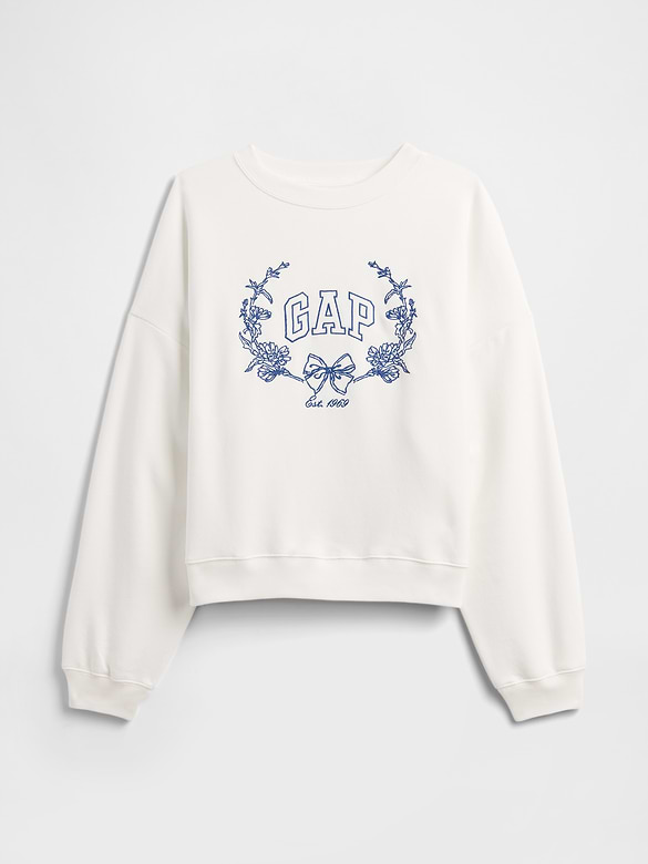 Relaxed Wedge Gap Logo Sweatshirt