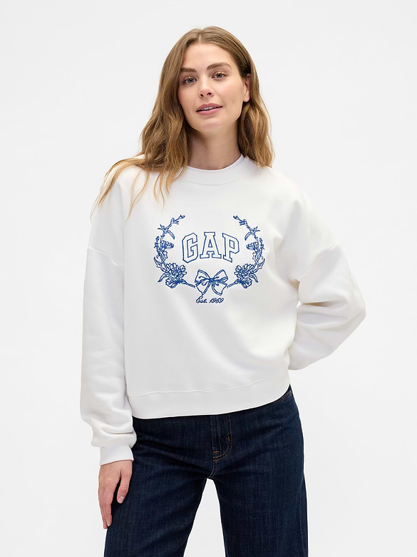 Relaxed Wedge Gap Logo Sweatshirt