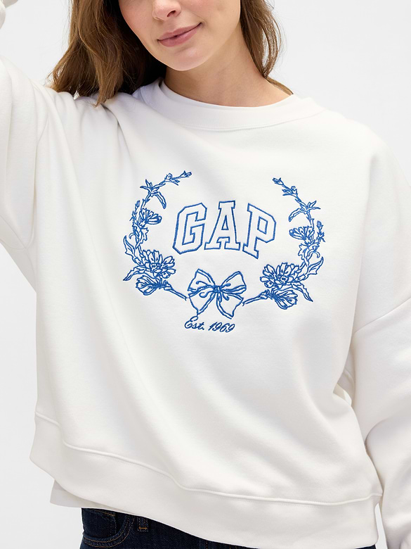 Relaxed Wedge Gap Logo Sweatshirt