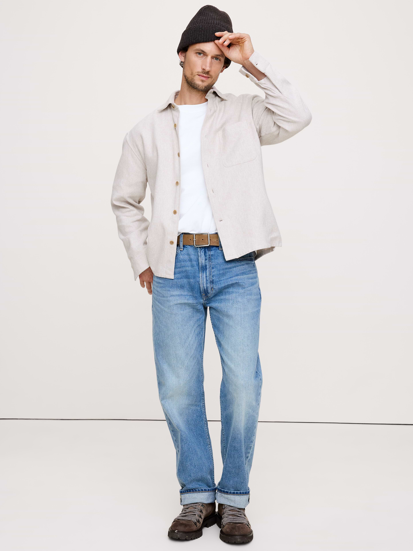 Image number 1 showing, Relaxed-Fit Flannel Overshirt