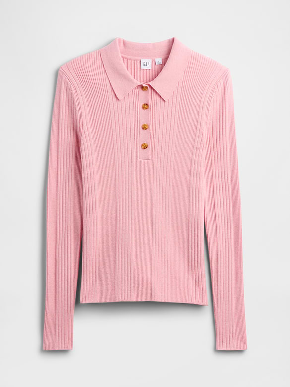 Ribbed Polo T-Shirt