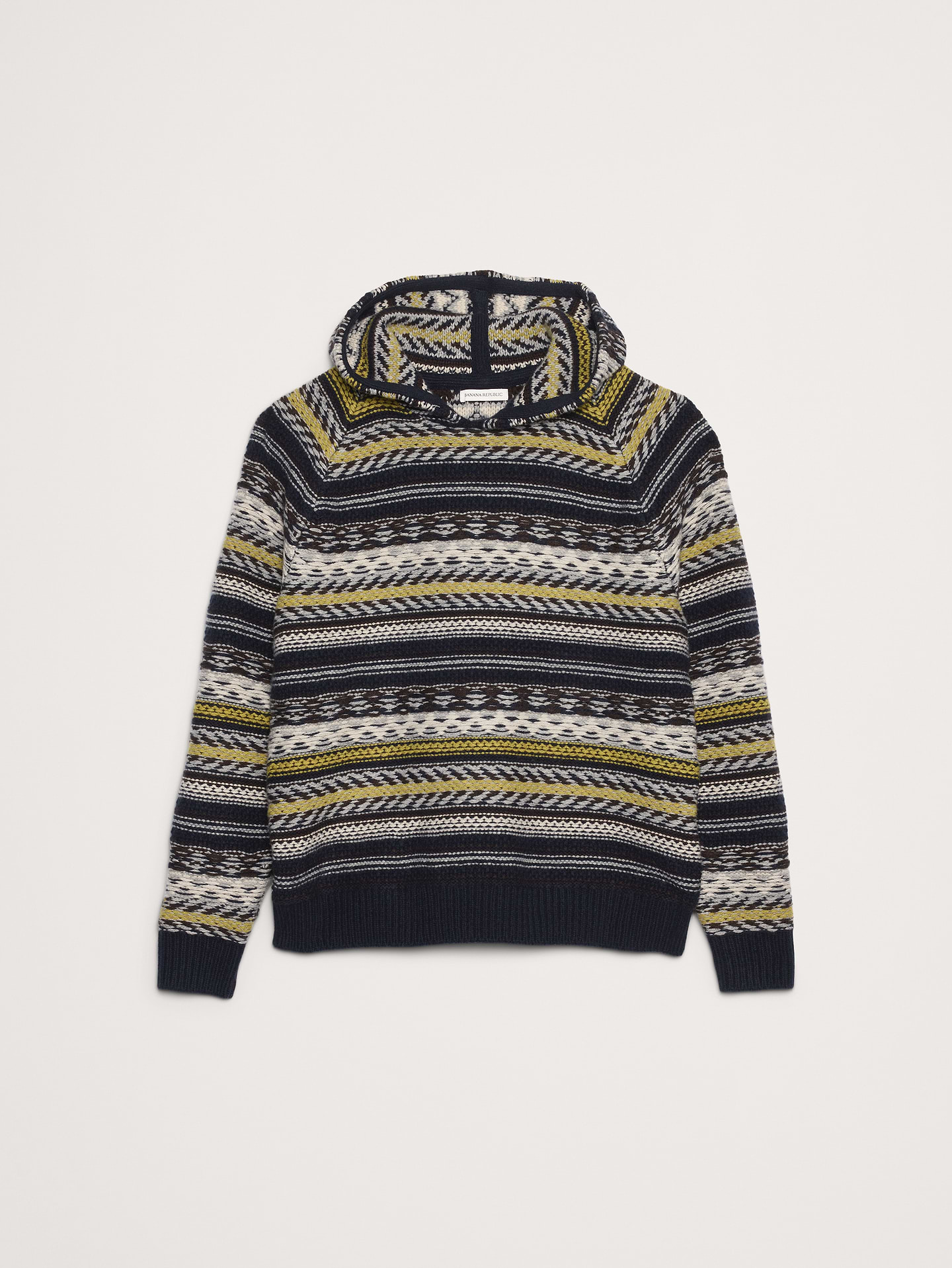Image number 4 showing, Fairisle Merino-Blend Sweater Hoodie
