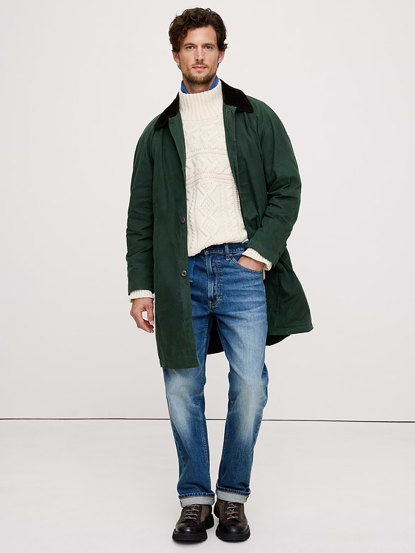 Water-Resistant Mac Coat