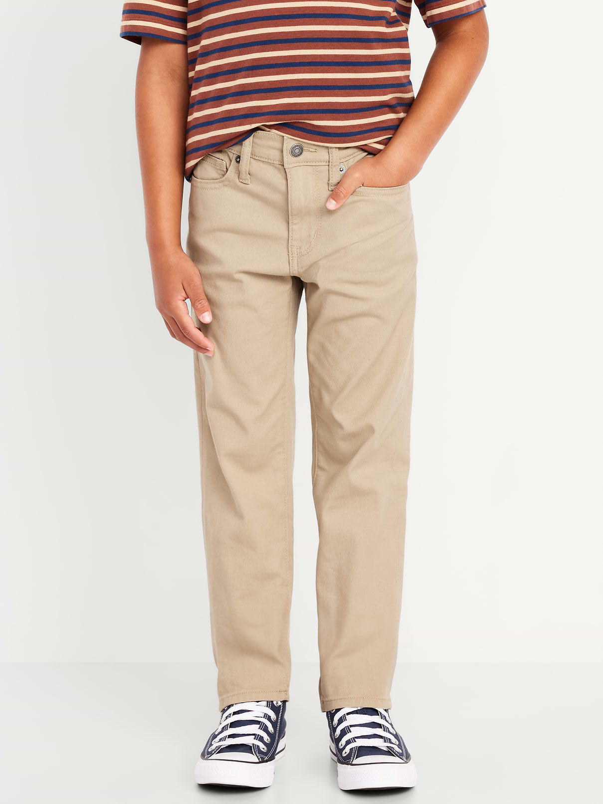 L'image numéro 1 présente Pantalon étroit à extensibilité 360° en sergé pour Garçon