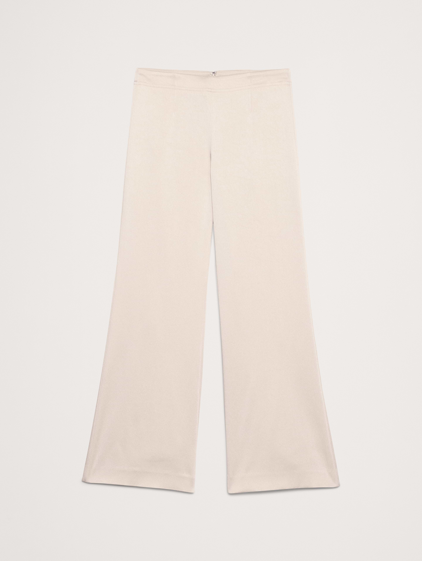 Image number 4 showing, Mid-Rise Kick-Flare Satin Ankle Pant