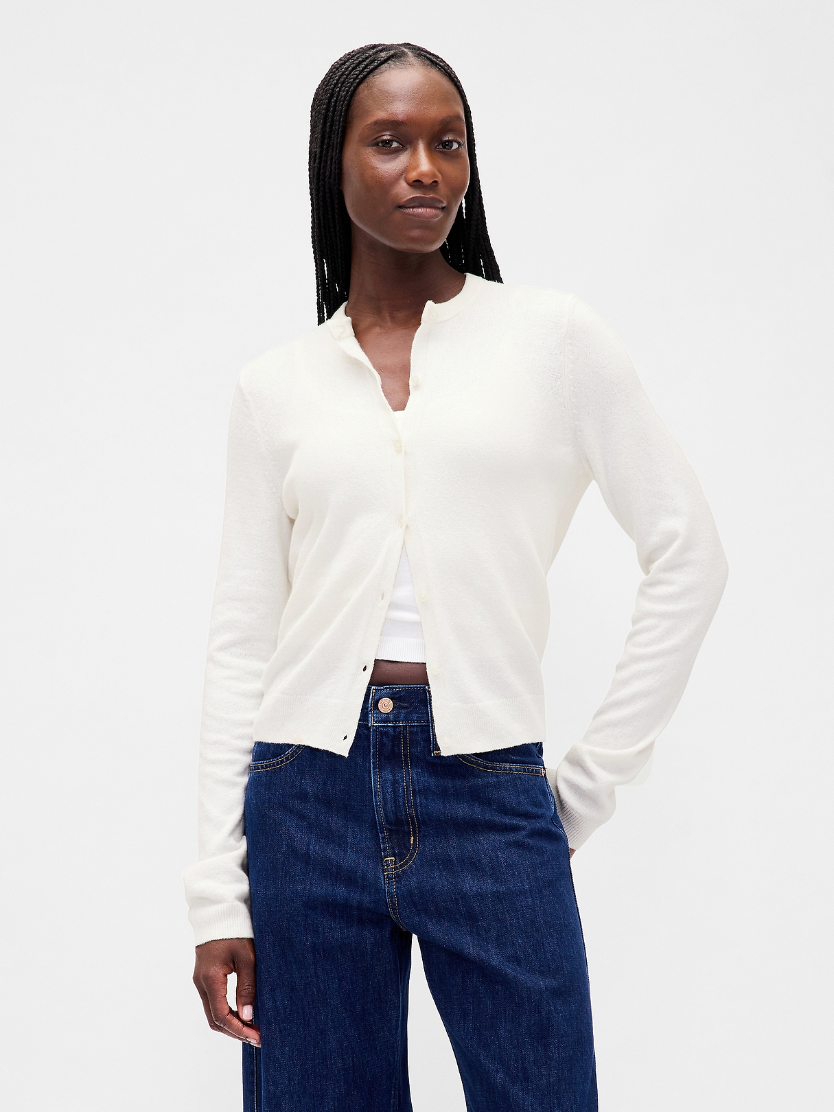 CashSoft Crop Cardigan | Gap