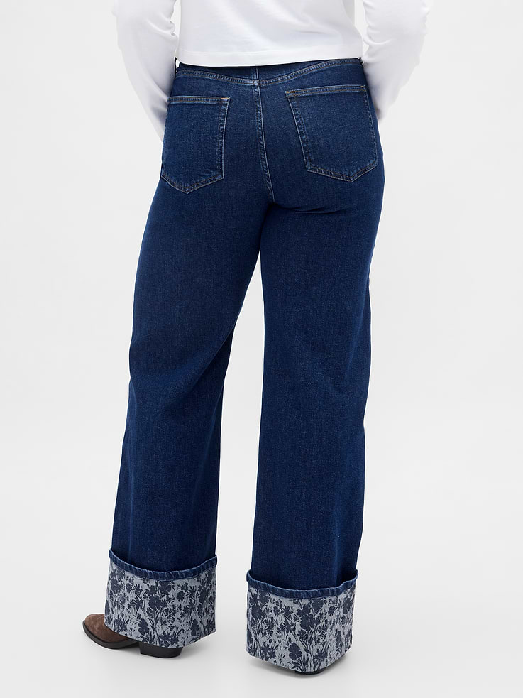 L'image numéro 6 présente Jean sportif à jambe large à taille haute