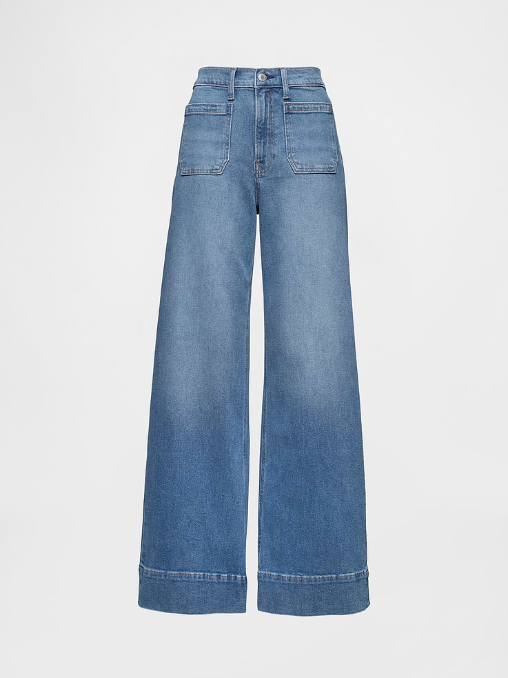 Image number 5 showing, High Rise Stride Wide-Leg Jeans