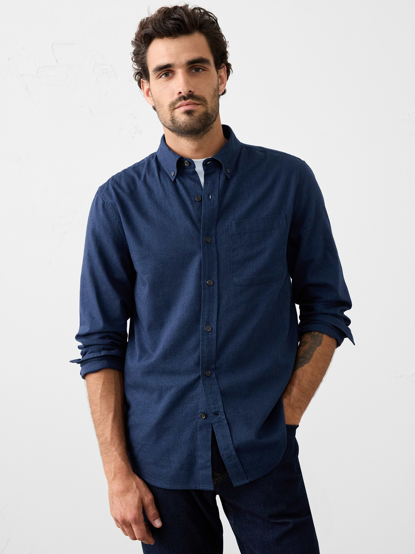 Image number 1 showing, Slim-Fit Lightweight Flannel Shirt