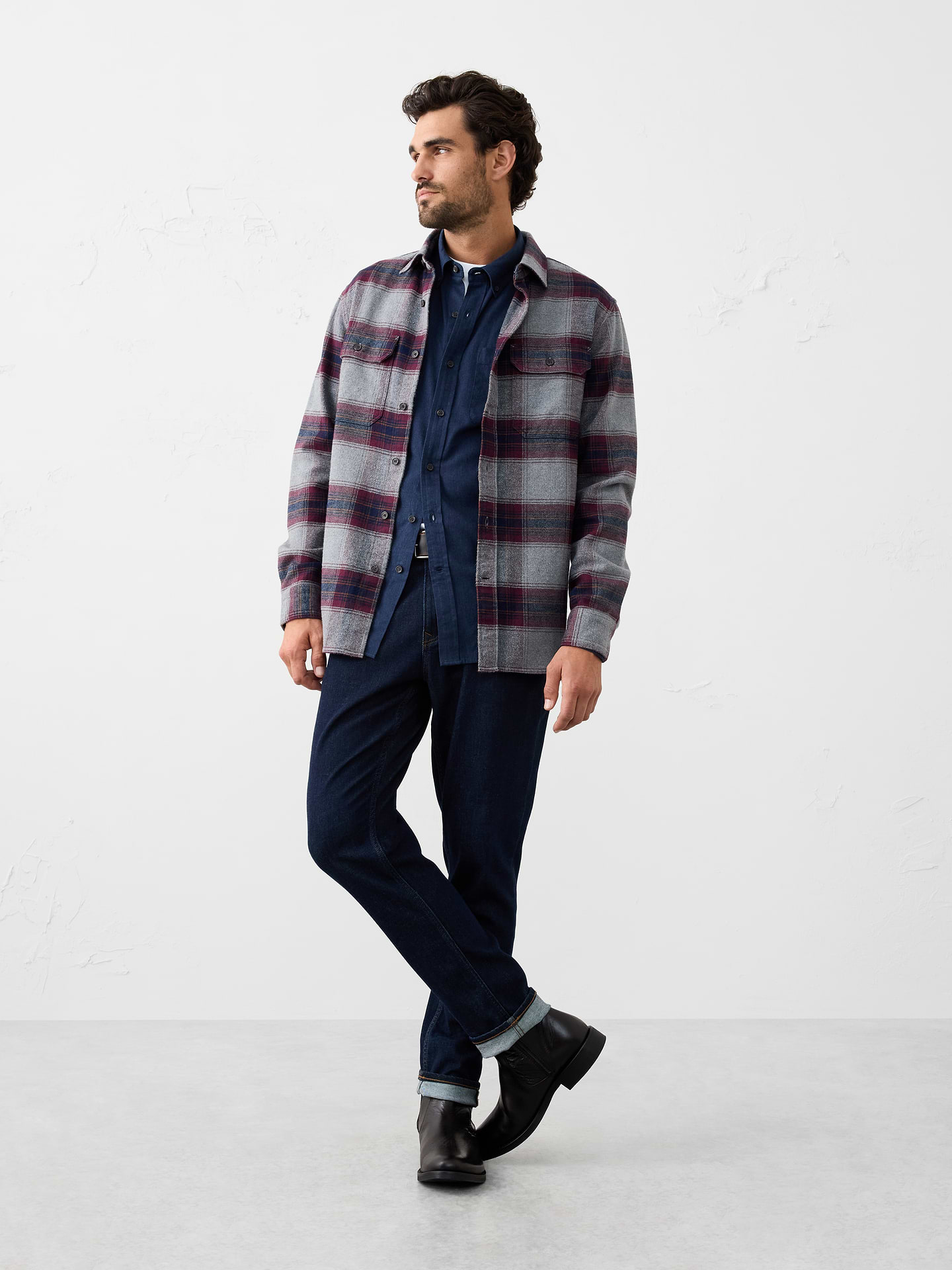 Image number 3 showing, Slim-Fit Lightweight Flannel Shirt