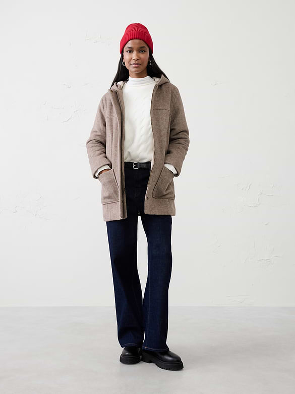 Melton Hooded Jacket