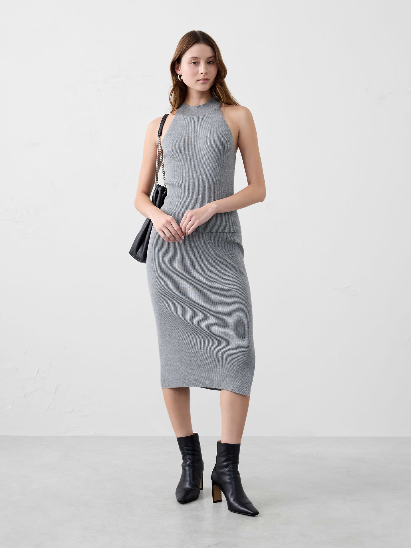 Image number 1 showing, Lurex Halter Sweater Tank