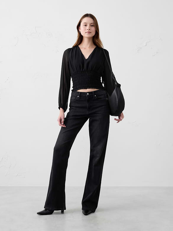 Ruched V-Neck Top