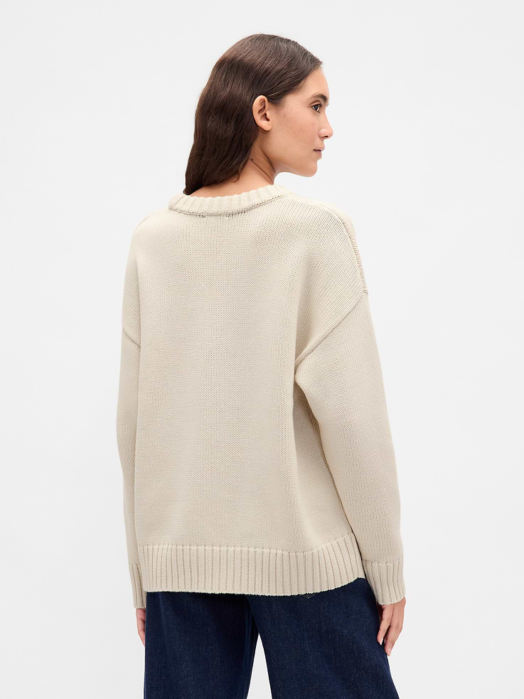 Image number 3 showing, 100% Cotton Oversized Sweater