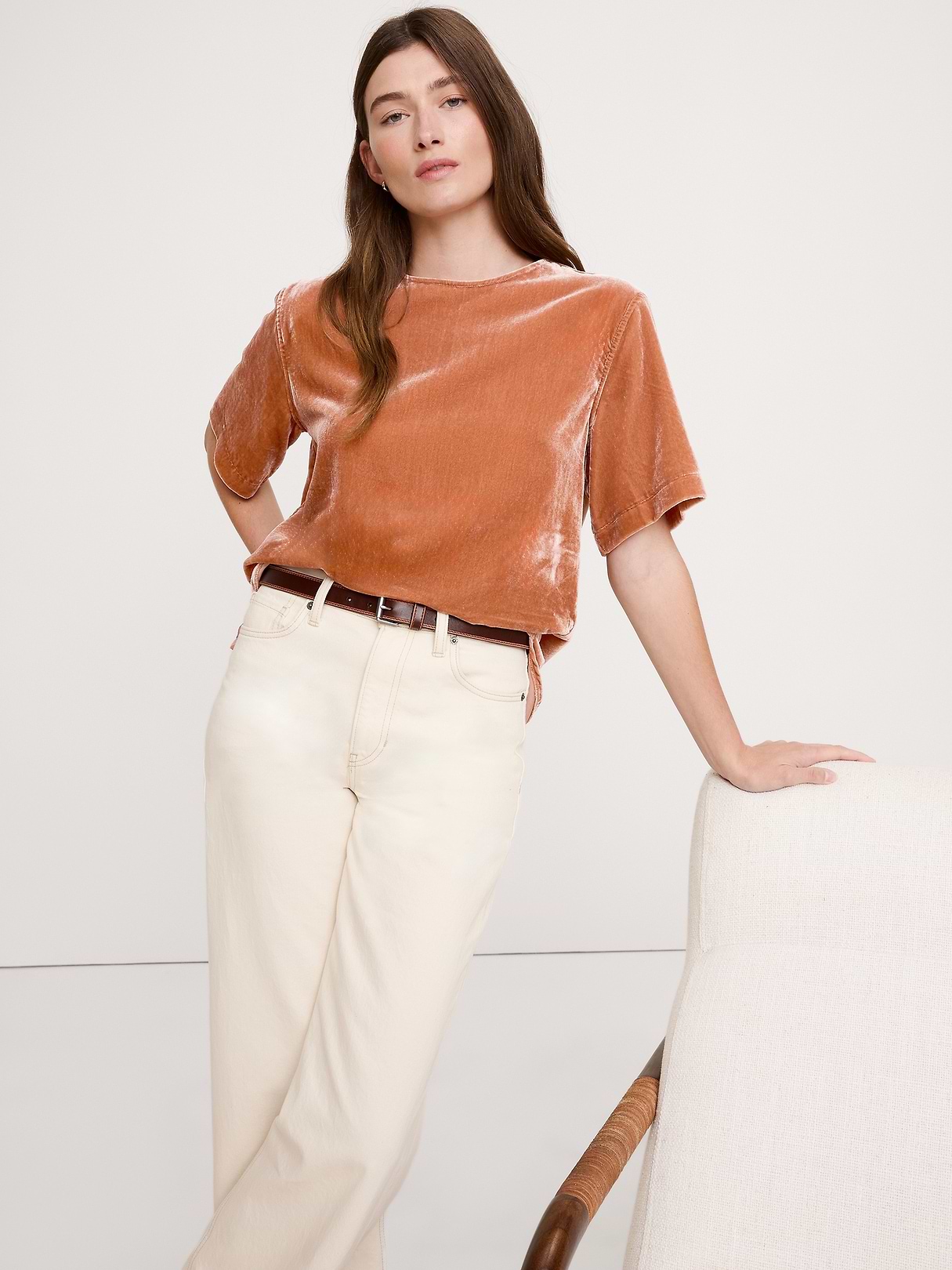 Drapey Velvet Top | Banana Republic