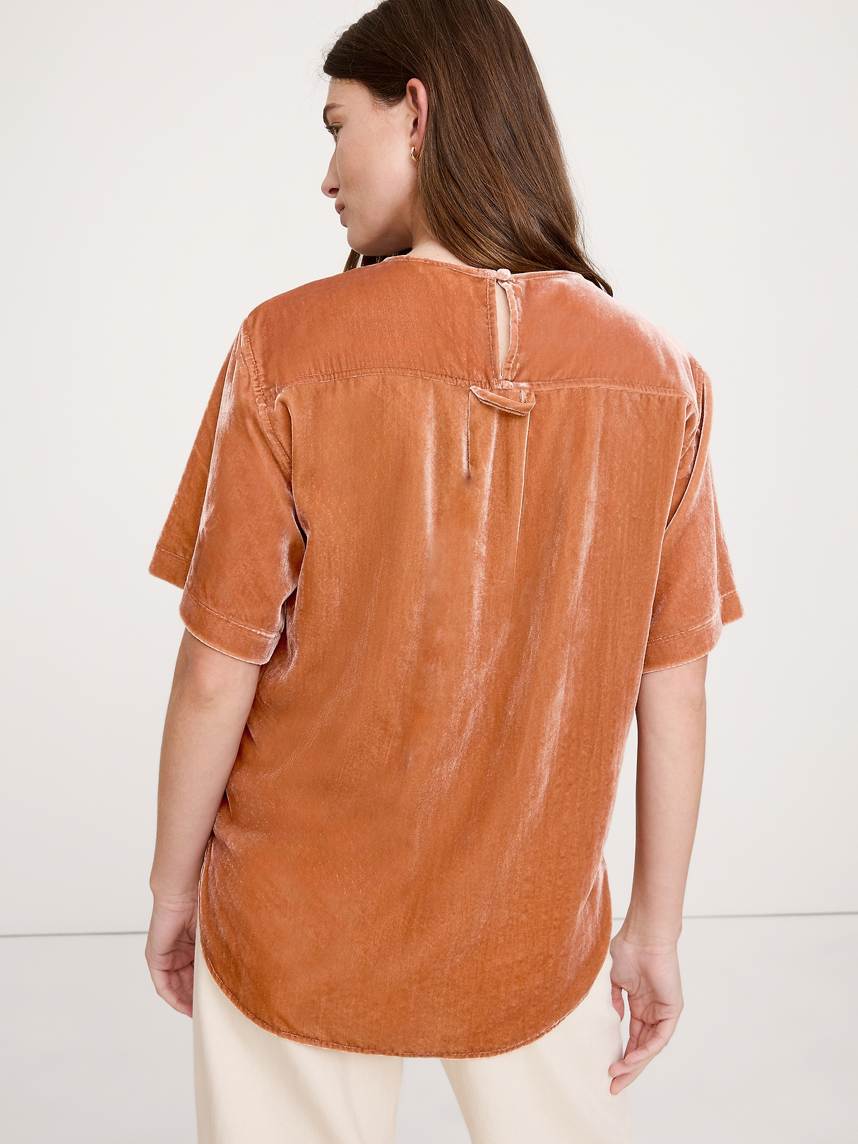 Drapey Velvet Top | Banana Republic