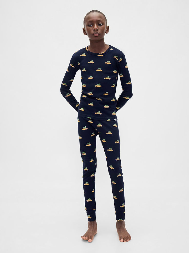Image number 7 showing, Kids & Baby Organic Brushed Cotton Holiday PJ Set