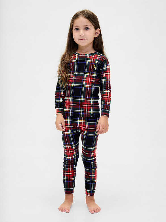 Kids & Baby Organic Brushed Cotton Holiday PJ Set