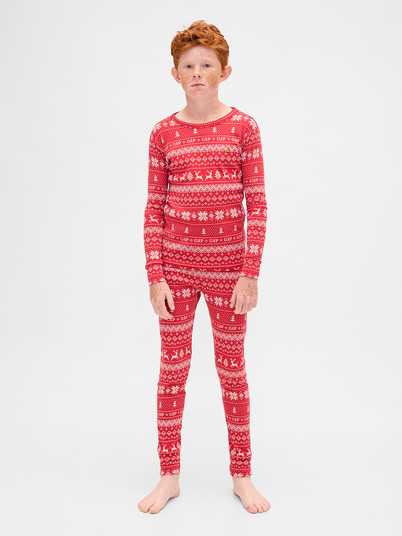 Kids & Baby Organic Brushed Cotton Holiday PJ Set
