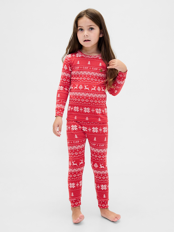 Kids & Baby Organic Brushed Cotton Holiday PJ Set