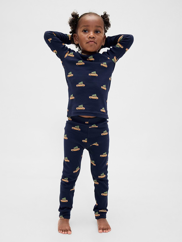 Kids & Baby Organic Brushed Cotton Holiday PJ Set