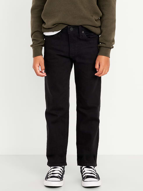 Straight Straight-Leg Built-In Flex Black Jeans for Boys on clearance at Old Navy — 30% off