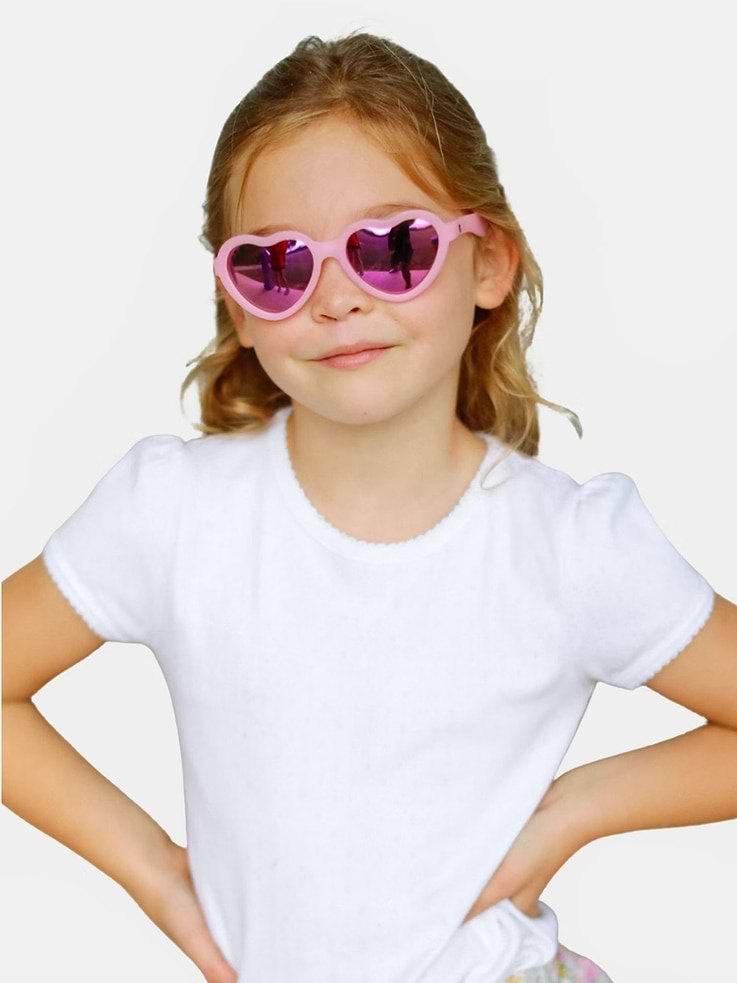Image 4 of 4, Babiators Polarized Toddler and Kid Heart Sunglasses