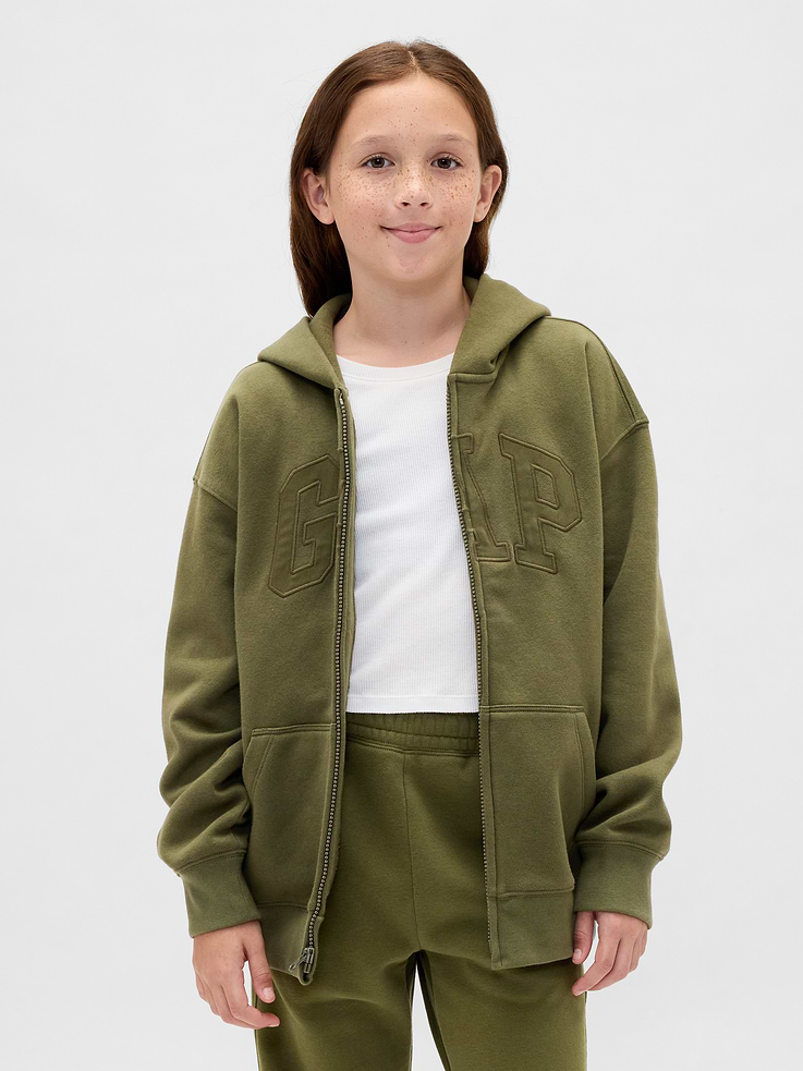 Image number 2 showing, Kids VintageSoft Logo Zip Hoodie