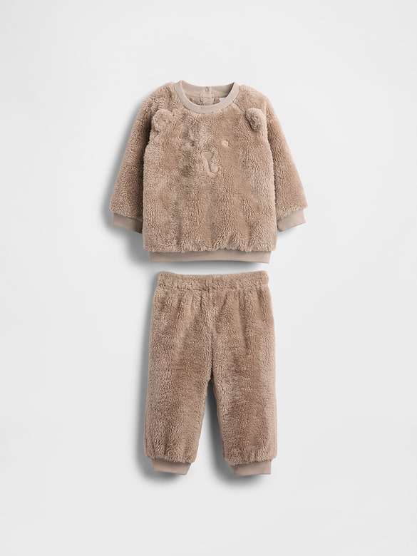 Baby Sherpa Bear Outfit Set