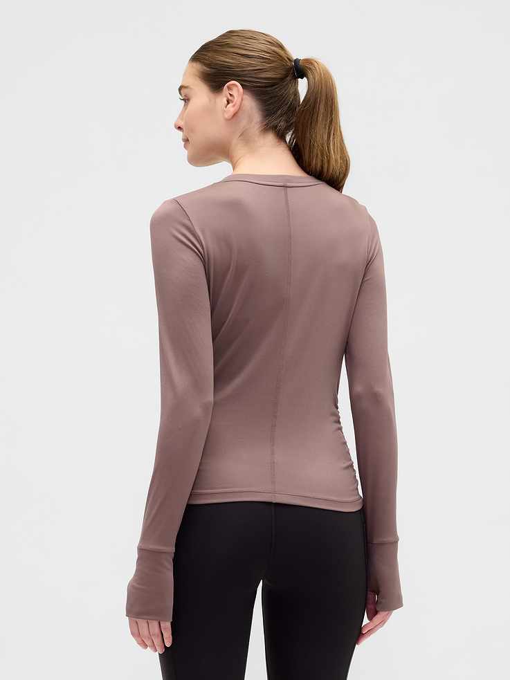 Image number 2 showing, GapFit Brushed Jersey Ruched T-Shirt