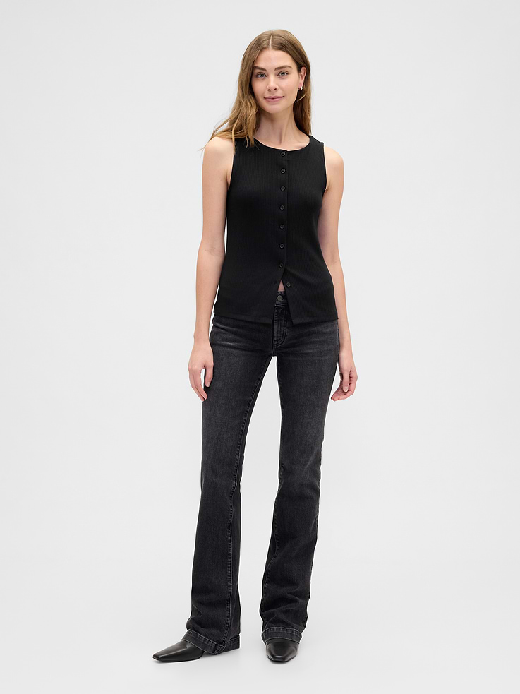 Image 3 of 5, Ribbed Boatneck Vest