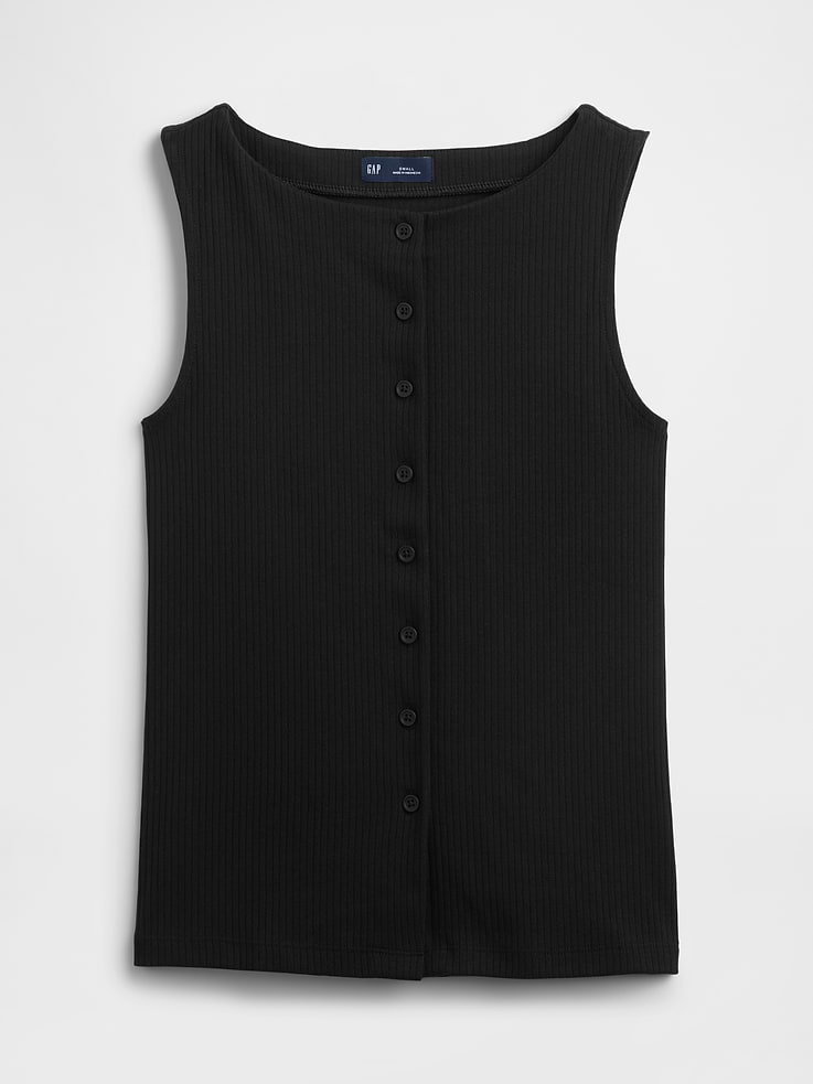 Image 5 of 5, Ribbed Boatneck Vest