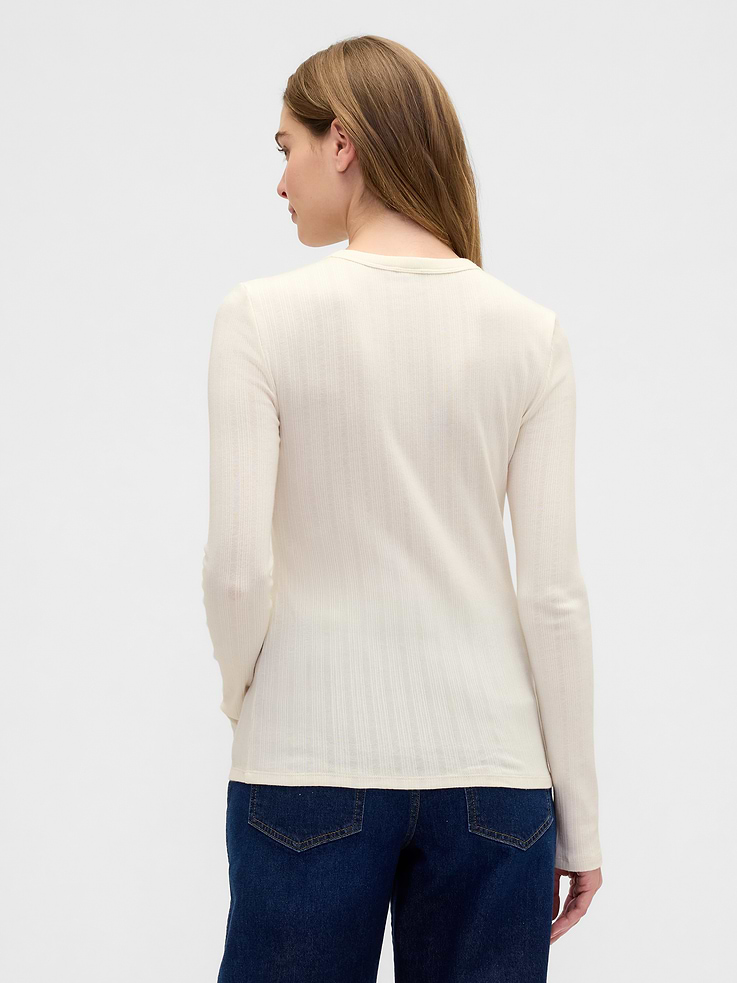 Image 2 of 5, Ribbed Crewneck T-Shirt
