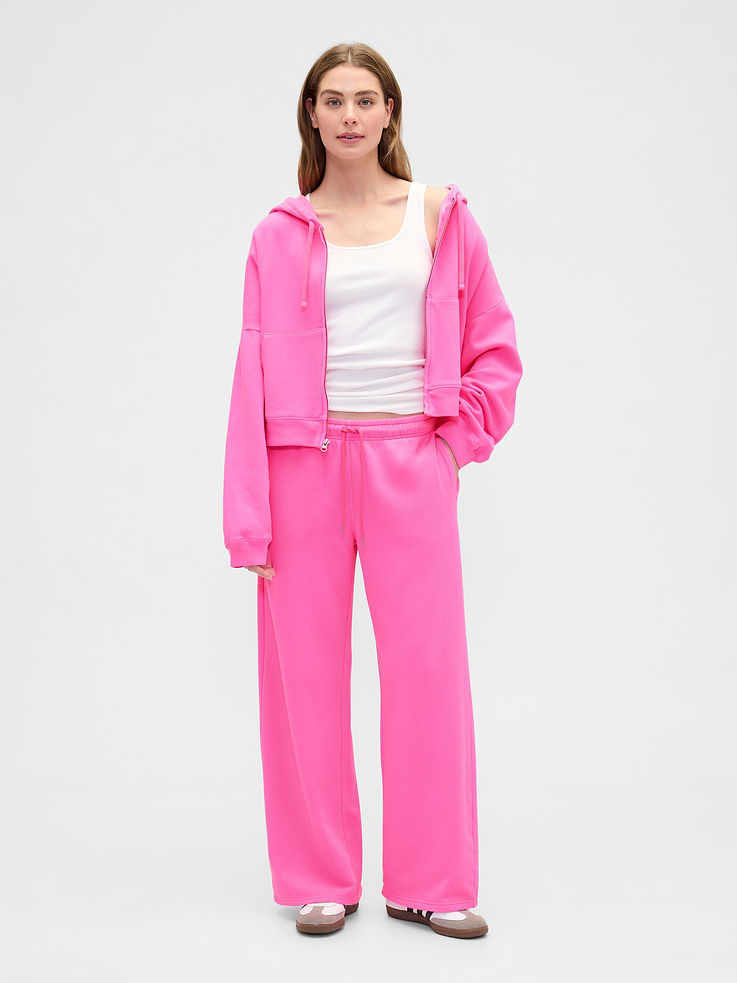 Image 1 of 5, Soft, comfy fleece., Drawcord ties at elasticized waist., On-seam pockets., Note: The dye used in the crafting of this product is prone to crocking, or color transfer. Please avoid contact with light-colored fabric or upholstery., This product was made in a factory that invests in gender equity and women’s empowerment through RISE. Learn more at, Product #1172779