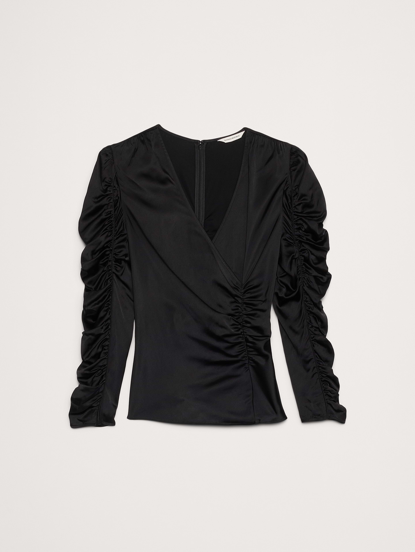 Image number 7 showing, Stretch-Satin Ruched Top