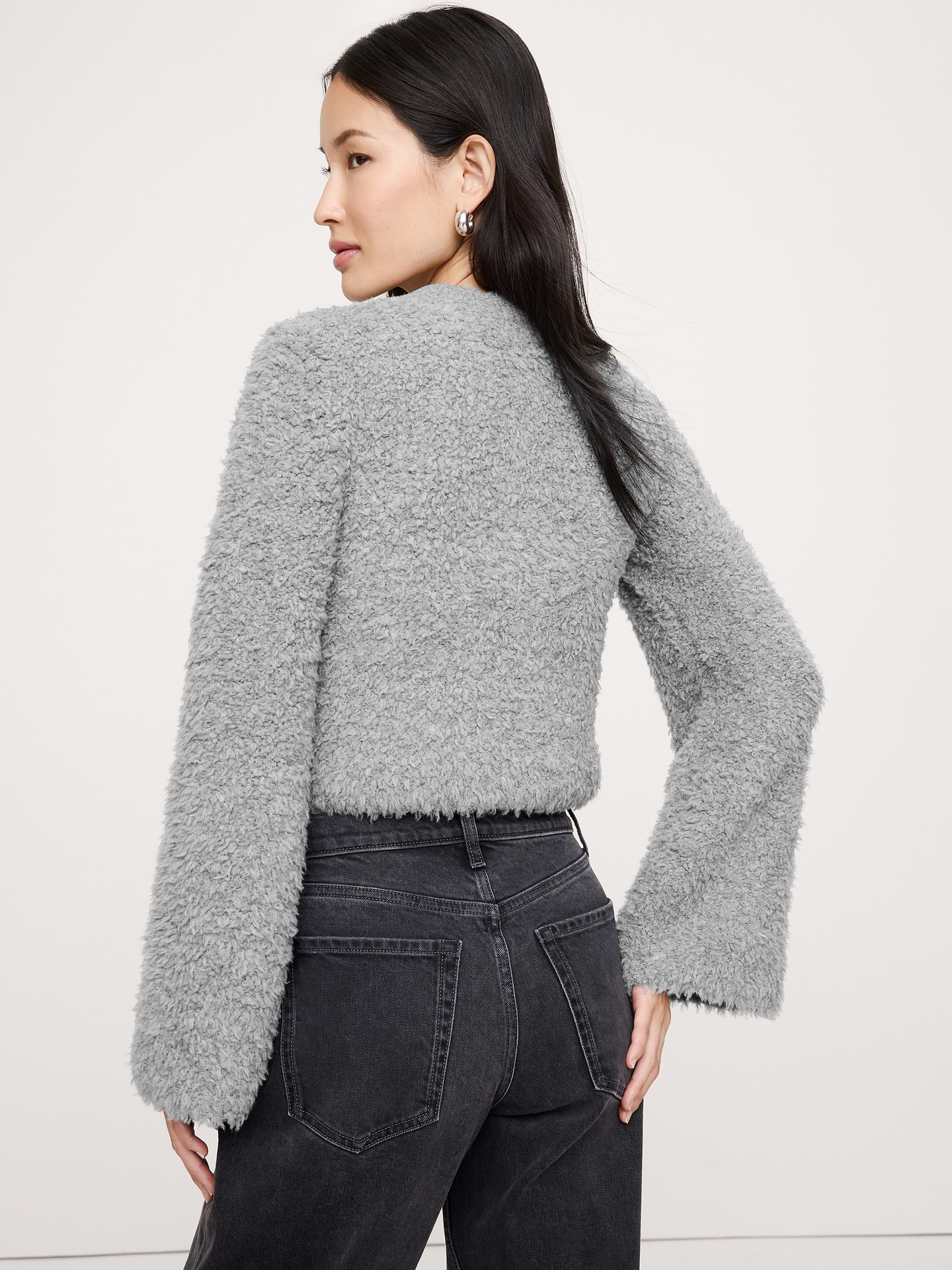 Image number 3 showing, Curly Merino-Blend Cardigan