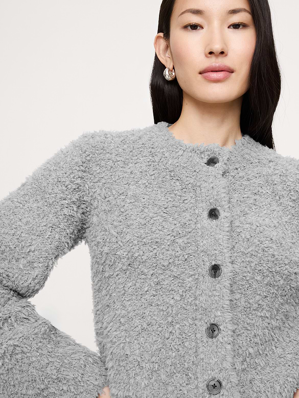 Curly Merino-Blend Cardigan
