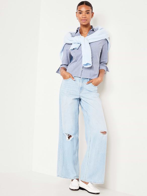 Slim Button-Down Striped Shirt
